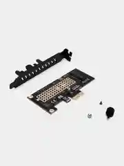 Черный адаптер переходник для установки SSD диска M.2 NVMe в слот PCI-E x1, x4 , x8 , x16