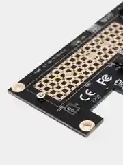 Черный адаптер переходник для установки SSD диска M.2 NVMe в слот PCI-E x1, x4 , x8 , x16