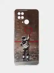 Светло-коричневый чехол для Xiaomi Redmi 10C / Poco C40, Сяоми Редми 10С / Поко С40, силиконовый, с рисунком