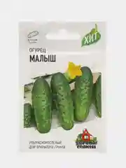 Семена Огурец "Малыш", ультраскороспелый, пчелоопыляемый, 0,5 г