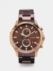 Коричневый мужские наручные часы  Curren 8348 с хронографом в подарочной упаковке