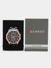 Синий мужские наручные часы  Curren 8348 с хронографом в подарочной упаковке