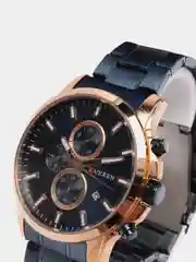 Синий мужские наручные часы  Curren 8348 с хронографом в подарочной упаковке