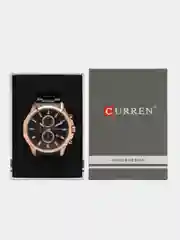 Черный мужские наручные часы  Curren 8348 с хронографом в подарочной упаковке