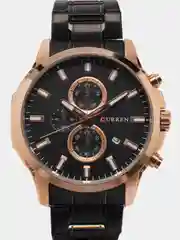 Черный мужские наручные часы  Curren 8348 с хронографом в подарочной упаковке