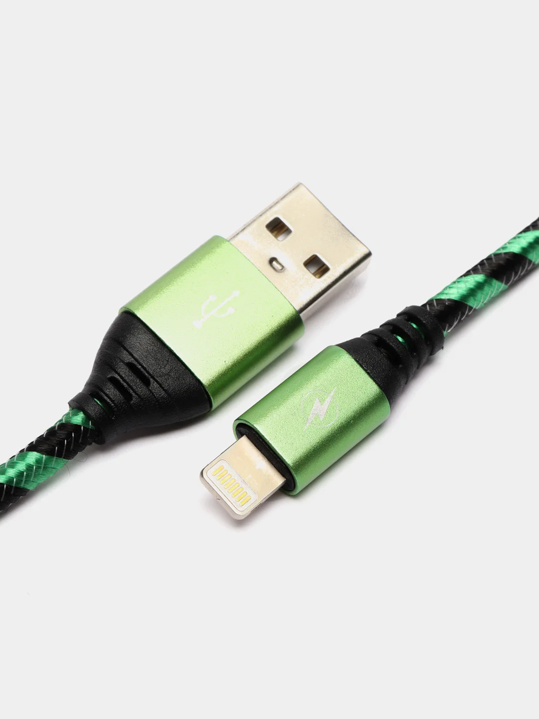 Зеленый быстрая зарядка, 3А, кабель USB Micro, Type-C, iPhone, Android, 3 метра