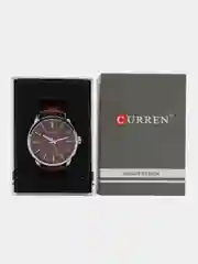 Коричневый мужские наручные часы Curren 8365 с календарем в подарочной упаковке