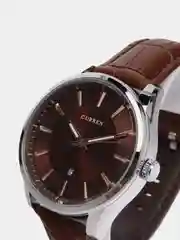 Коричневый мужские наручные часы Curren 8365 с календарем в подарочной упаковке
