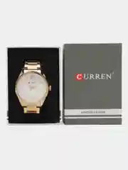 Желтый женские наручные часы Curren 9088 в подарочной упаковке