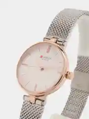 Серый металлик женские наручные часы Curren 9038 в подарочной упаковке
