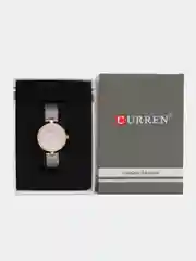 Серый металлик женские наручные часы Curren 9038 в подарочной упаковке