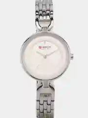 Серебряный женские наручные часы Curren 9052 в подарочной упаковке