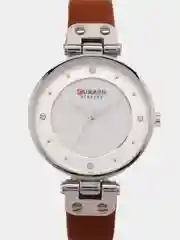 Коричневый женские наручные часы Curren 9056 в подарочной упаковке