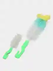 Зеленый ершик для мытья бутылок