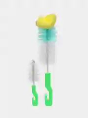 Зеленый ершик для мытья бутылок