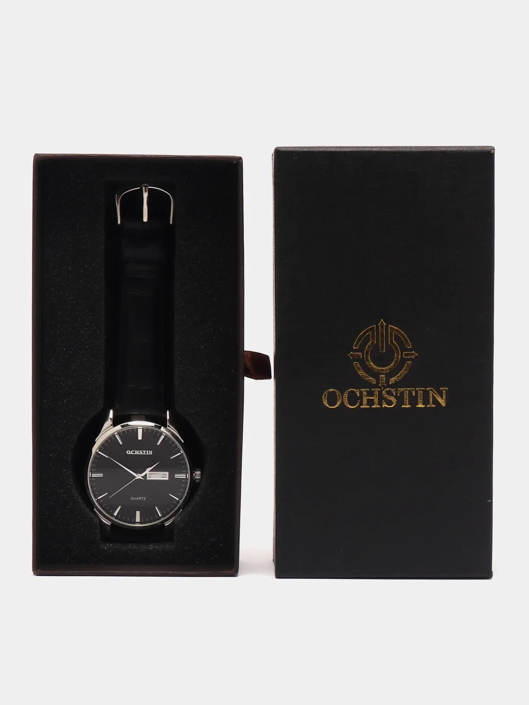 Серебряный мужские наручные часы Ochstin 6003B в подарочной упаковке