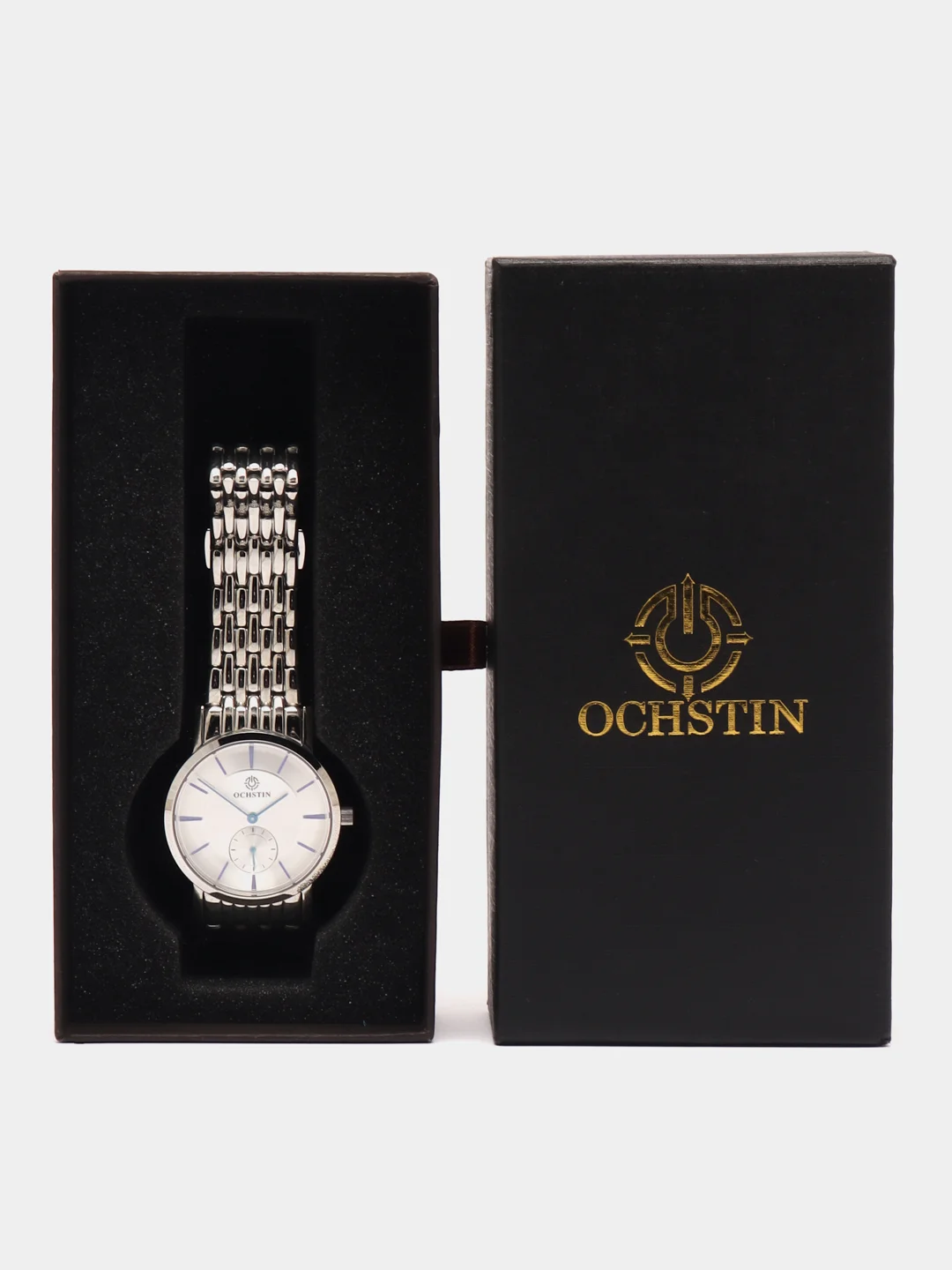 Серебряный мужские наручные часы Ochstin 6017GA в подарочной упаковке