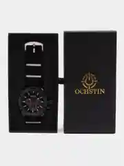 Черный мужские наручные часы Ochstin 7075C с хронографом в подарочной упаковке