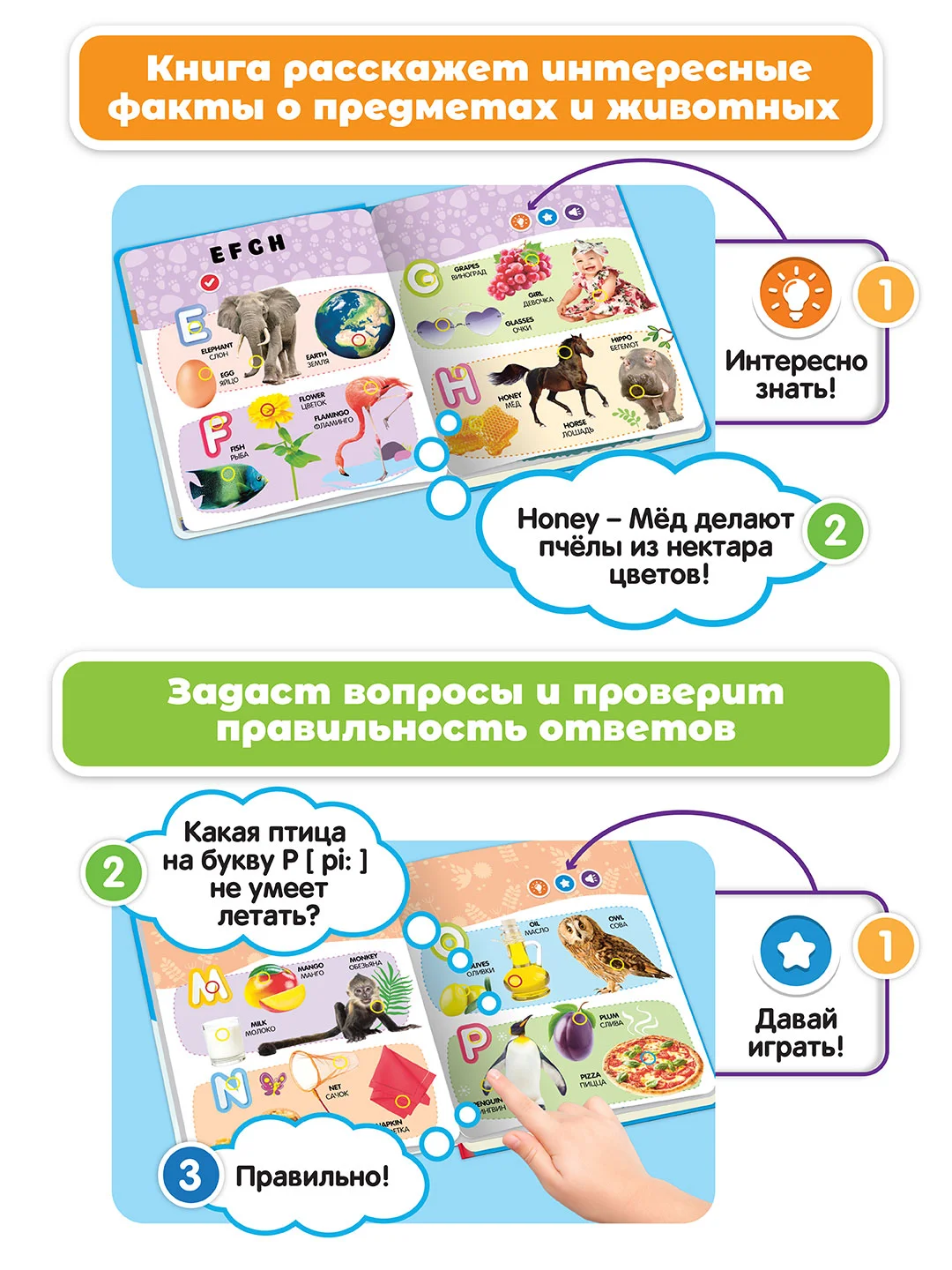 Говорящая книга-нажималка "Английский алфавит"