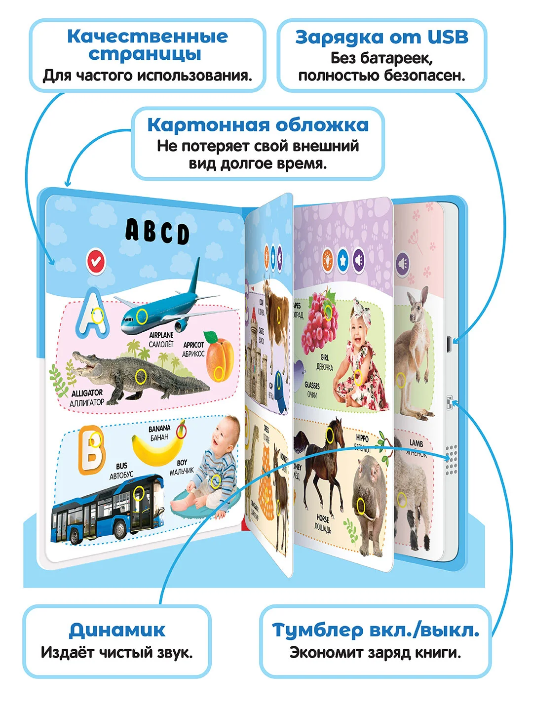 Говорящая книга-нажималка "Английский алфавит"
