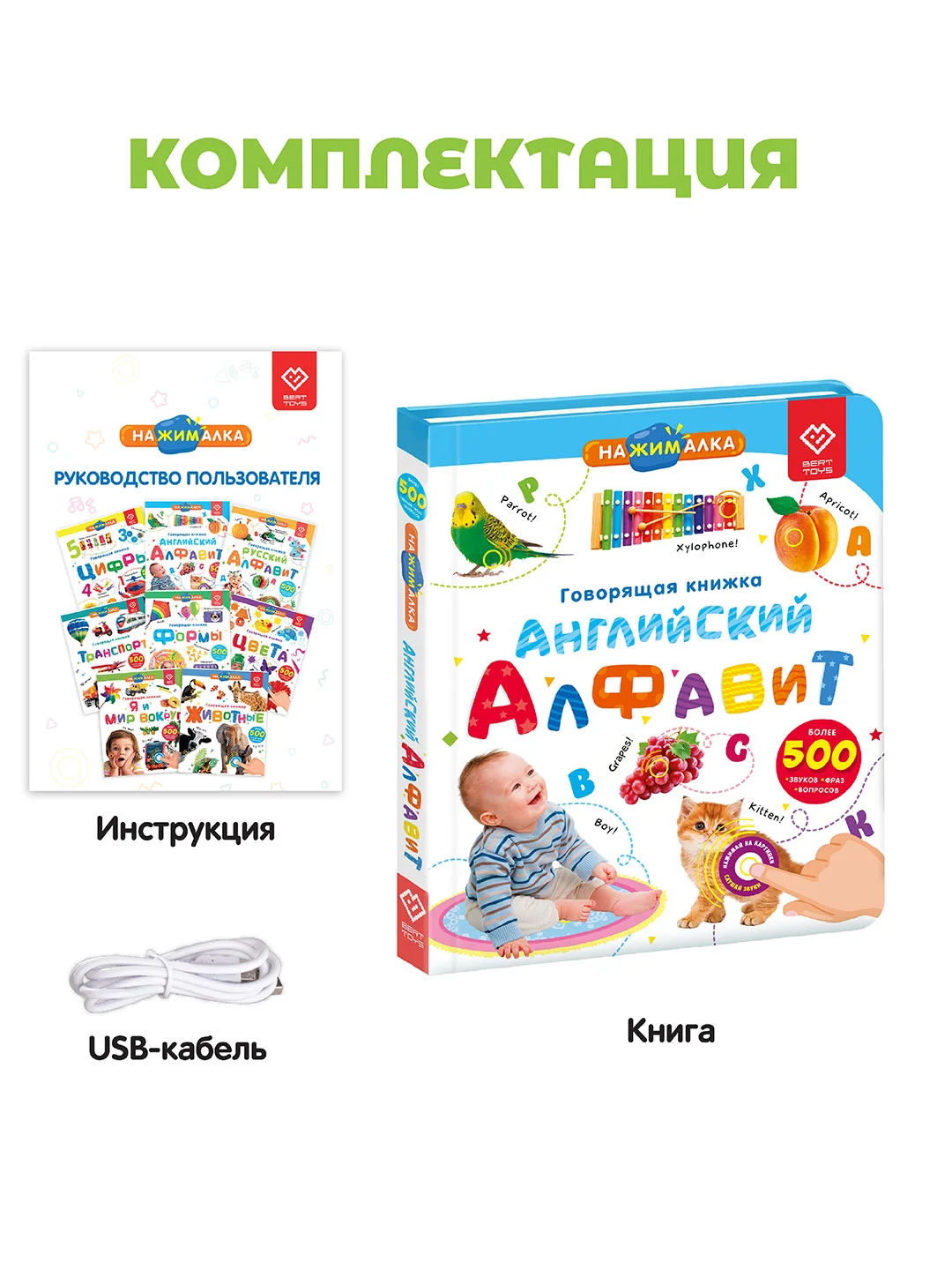 Говорящая книга-нажималка "Английский алфавит"