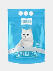 Силикагелевый наполнитель DeMurr Premium Crystal Колотый для кошачьего туалета, 16 л