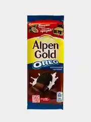Шоколад молочный ALPEN GOLD, с шоколадной начинкой и кусочками печенья "Oreo", 85г