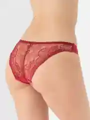 Багровый женские кружевные трусы Ava Secret