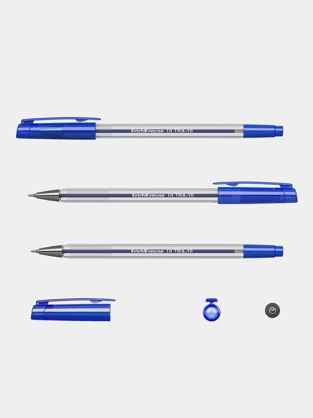 Ручка шариковая ErichKrause® ULTRA-10, цвет чернил синий (в коробке по 12 шт.)