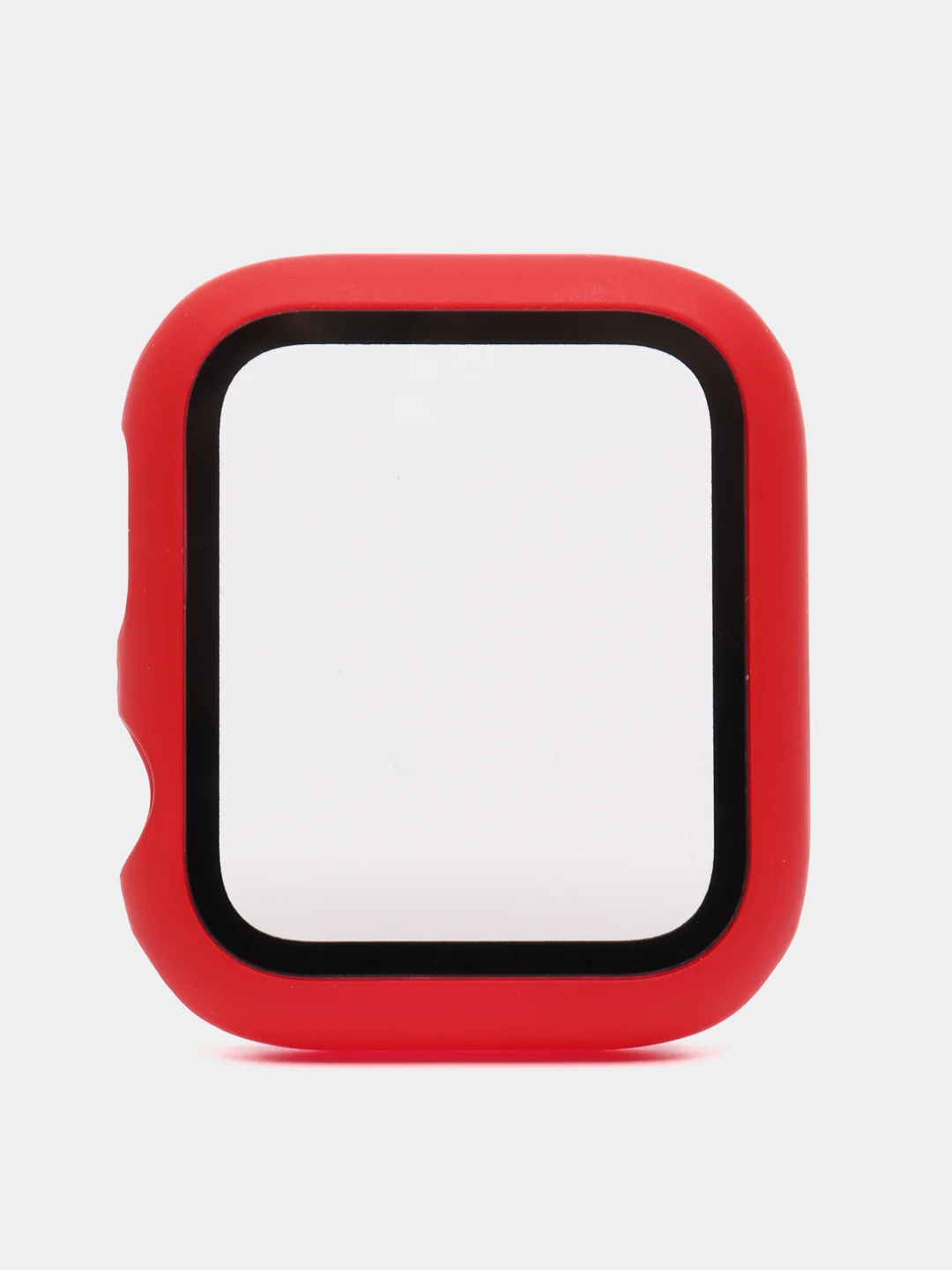 Красный бампер с защитным стеклом и ремешком для Apple Watch 38/40/41/42/44/45/49
