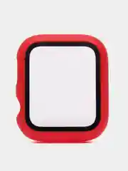 Красный бампер с защитным стеклом и ремешком для Apple Watch 38/40/41/42/44/45/49