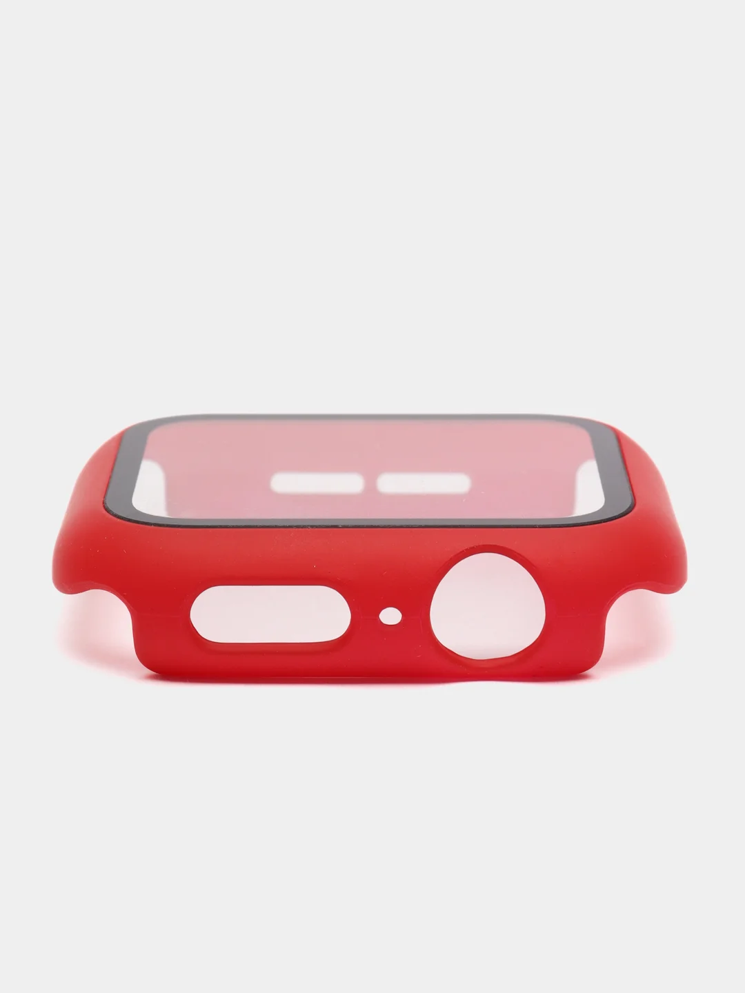 Красный бампер с защитным стеклом и ремешком для Apple Watch 38/40/41/42/44/45/49