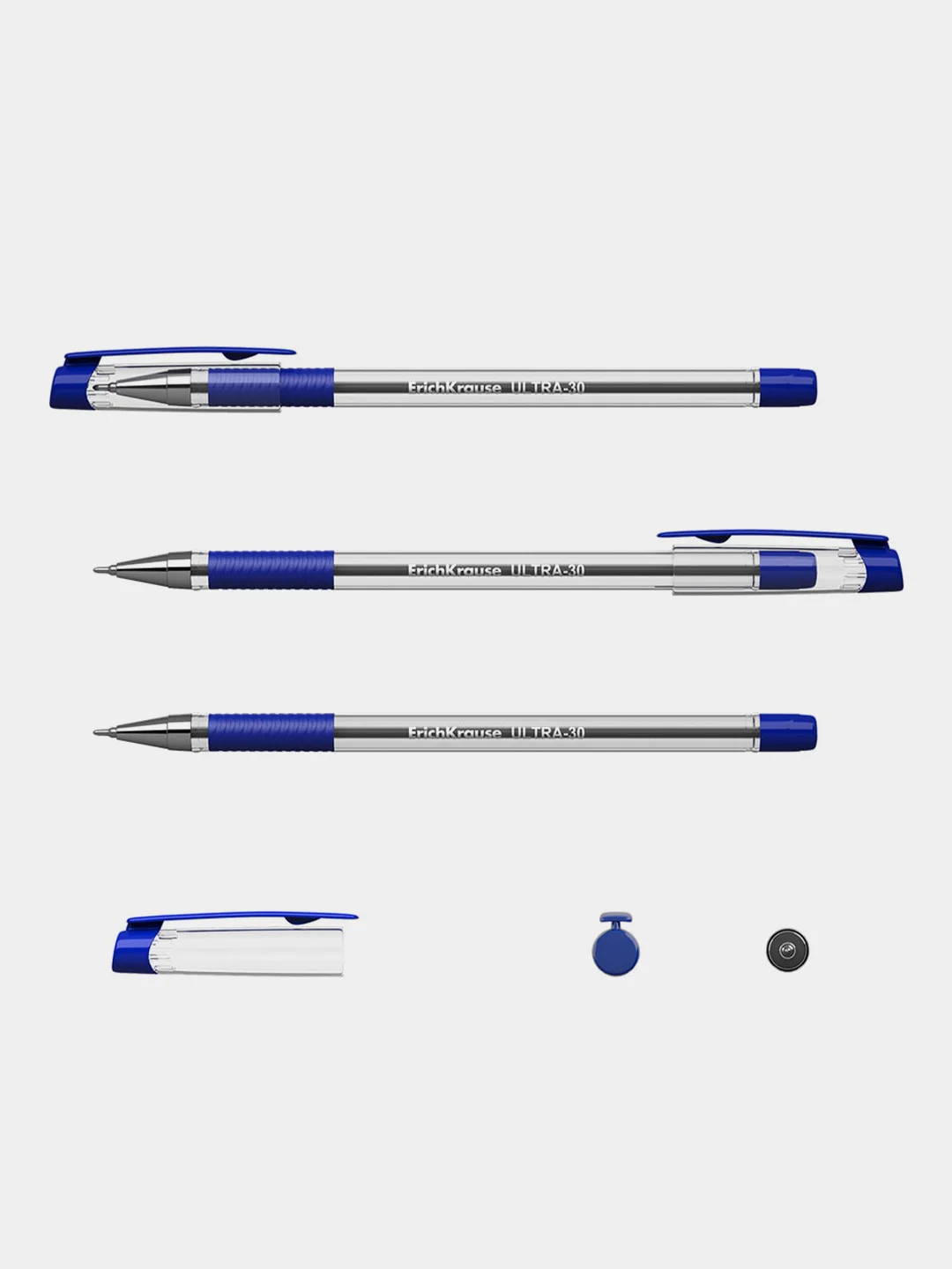 Ручка шариковая ErichKrause® ULTRA-30, цвет чернил синий (в коробке по 12 шт.)