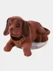 Коричневый собачка на авто, собачка с качающейся головой, собачка на приборную панель