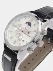 Серебряный мужские наручные часы Lige LG8953 с хронографом, в подарочной упаковке