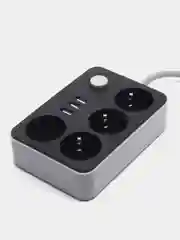Угольный сетевой фильтр с USB разъемами, удлинитель с USB портами