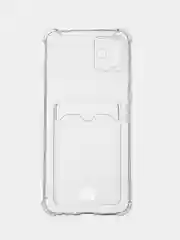 Прозрачный чехол для Samsung Galaxy A04 (Самсунг Галакси А04) прозрачный, с карманом для карты