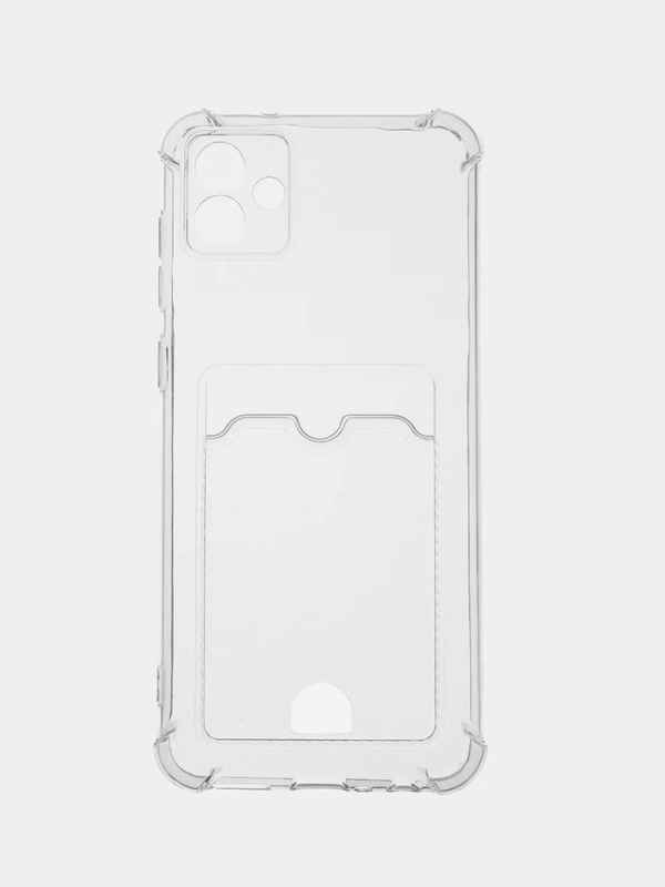 Чехол для Samsung Galaxy A04 (Самсунг Галакси А04) прозрачный, с карманом для карты