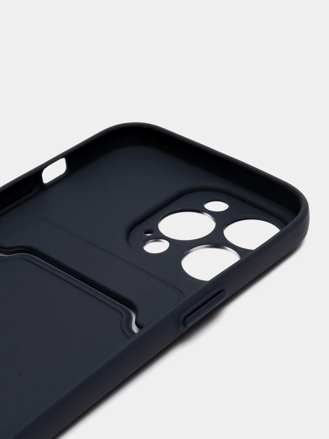 Темно-синий чехол для iPhone 12, 13, Pro Max, 7, 8, SE 2020 с карманом для карт защита камеры динамика