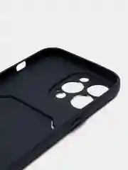 Темно-синий чехол для iPhone 12, 13, Pro Max, 7, 8, SE 2020 с карманом для карт защита камеры динамика