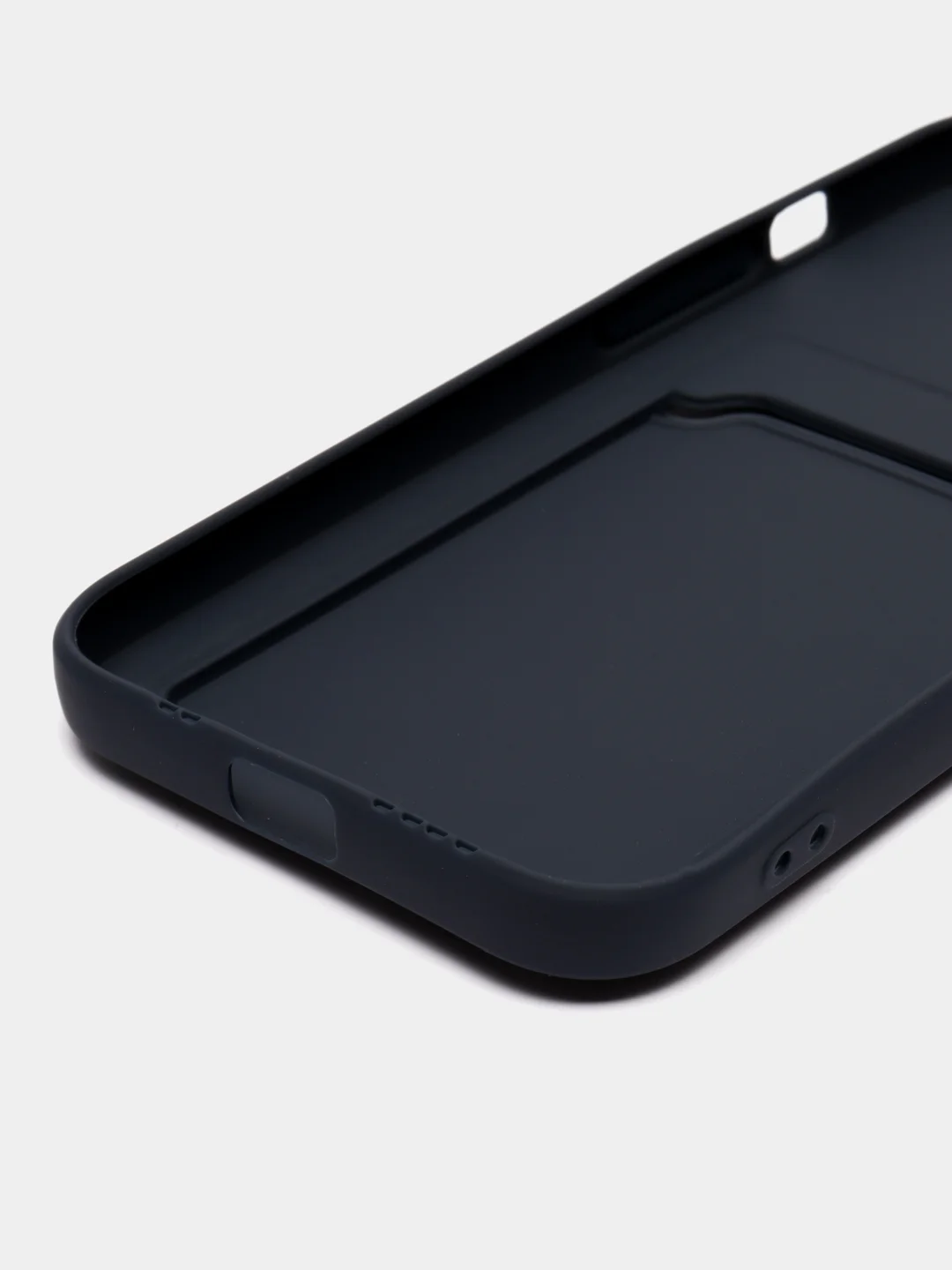 Темно-синий чехол для iPhone 12, 13, Pro Max, 7, 8, SE 2020 с карманом для карт защита камеры динамика