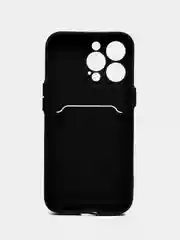 Черный чехол для iPhone 12, 13, Pro Max, 7, 8, SE 2020 с карманом для карт защита камеры динамика