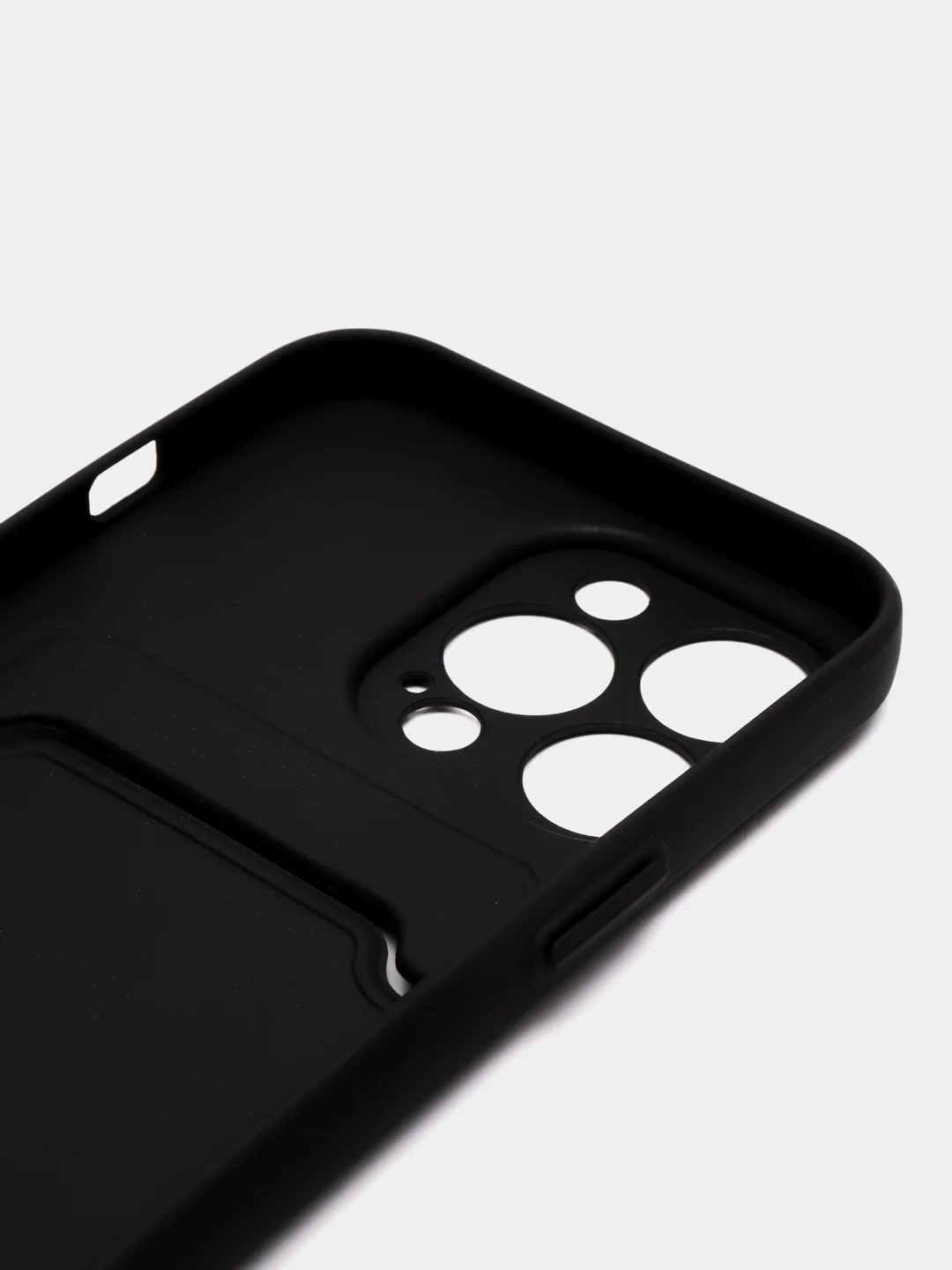 Черный чехол для iPhone 12, 13, Pro Max, 7, 8, SE 2020 с карманом для карт защита камеры динамика