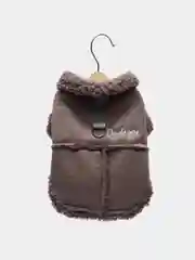 Серый дубленка для собаки