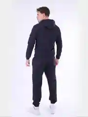 Темно-синий спортивный костюм мужской с капюшоном