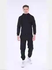Черный спортивный костюм мужской с капюшоном