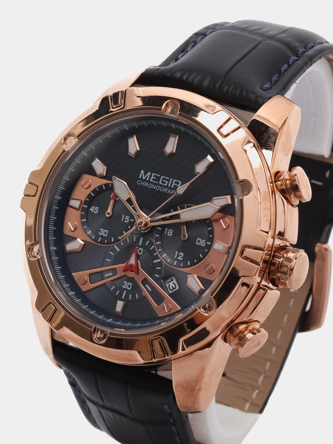 Синий мужские наручные часы Megir ML2102G с хронографом, в подарочной упаковке
