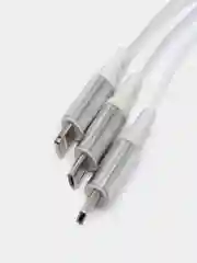 Белый кабель для зарядки Type-C (белый) в упаковке / провод 1 м / тайп си / зарядка для телефона