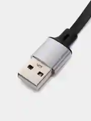 Черный кабель для зарядки Type-C (белый) в упаковке / провод 1 м / тайп си / зарядка для телефона