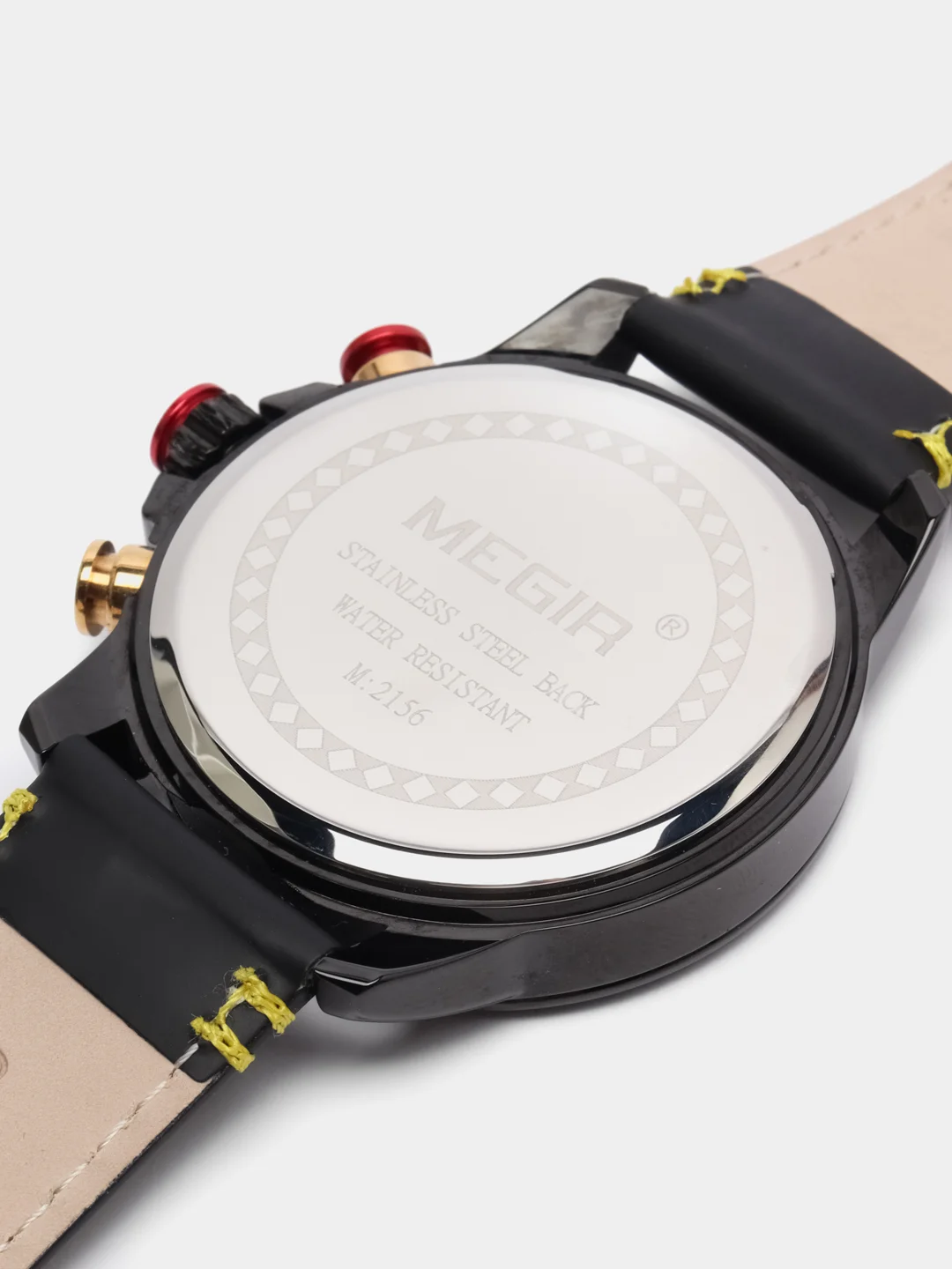 Черный мужские наручные часы Megir ML2156G, с хронографом, в подарочной упаковке
